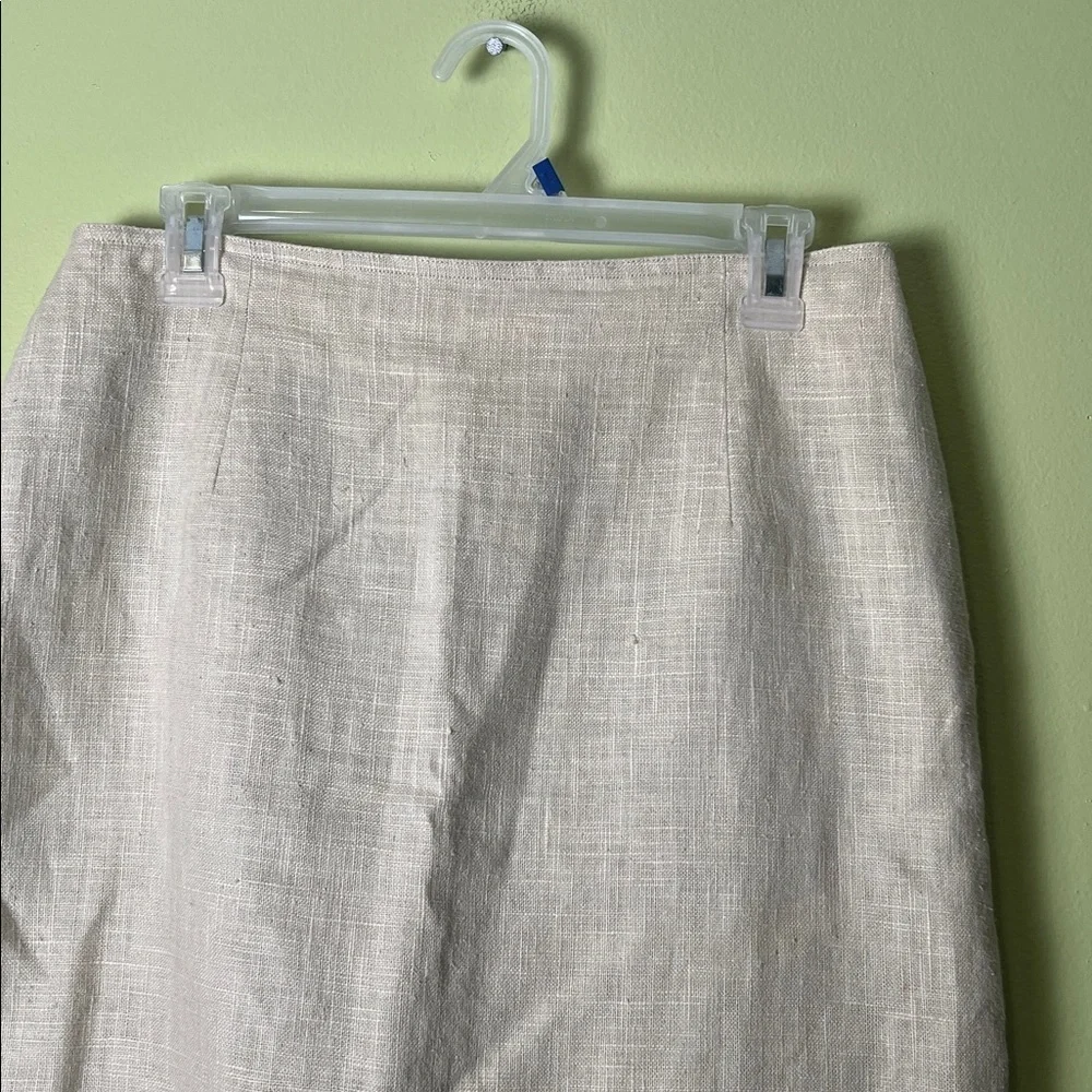 Brandon Thomas Cream Pencil Skirt